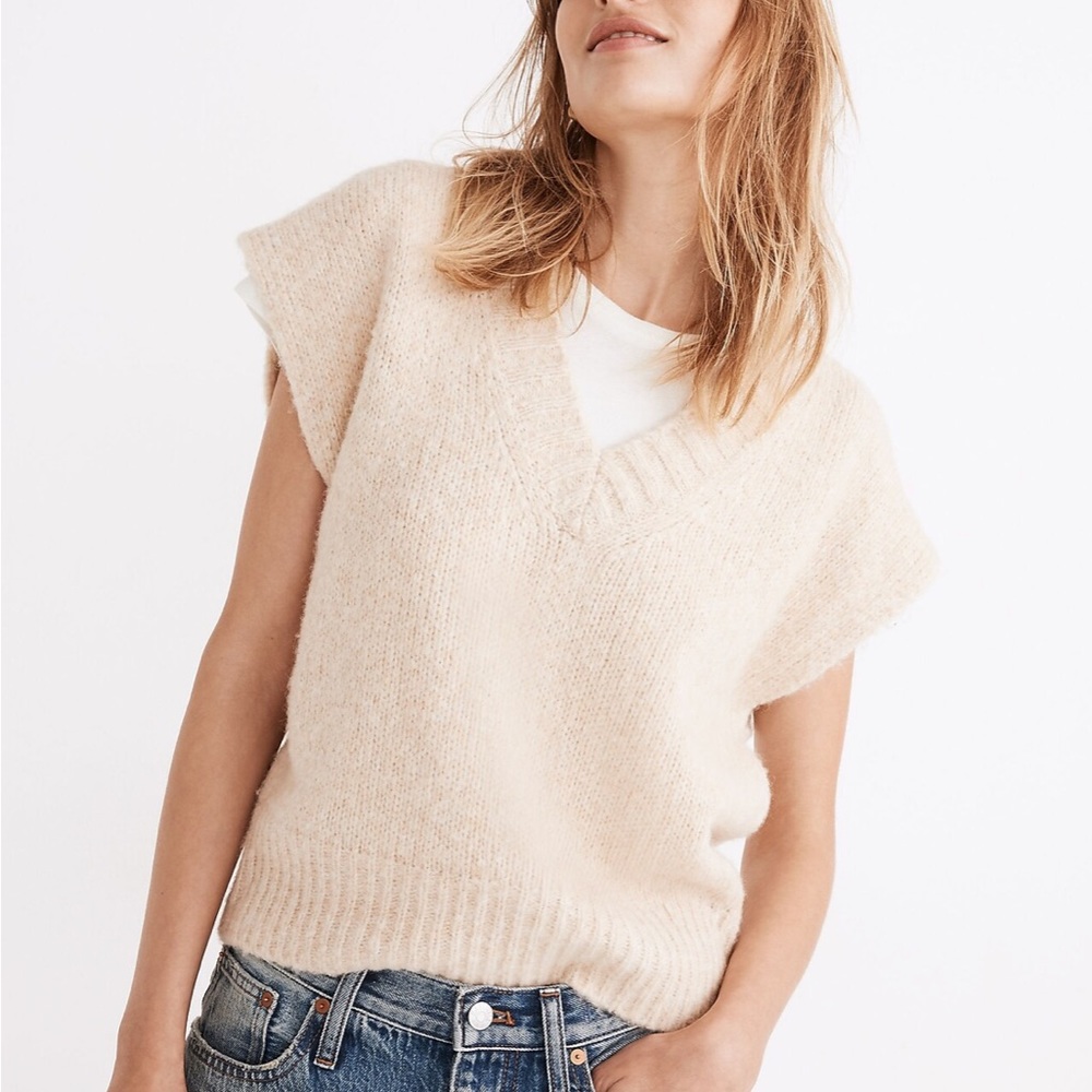 Madewell Cropped Sweater Vest Size Small